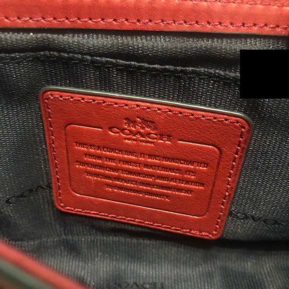 Coach Red Crossbody Purse Adjustable Strap - Picture 10 of 12
